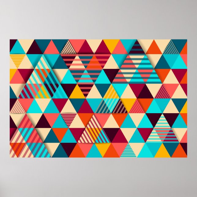 Abstrakter Hintergrund mit Dreiecksformen. Moderne Poster (Vorne)