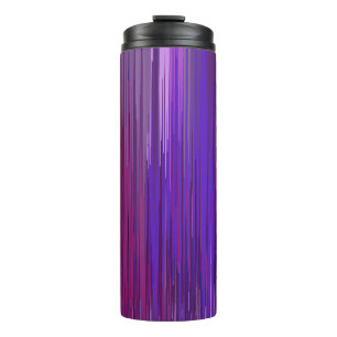 Abstrakter Hintergrund mit dünner vertikaler viole Thermosbecher
