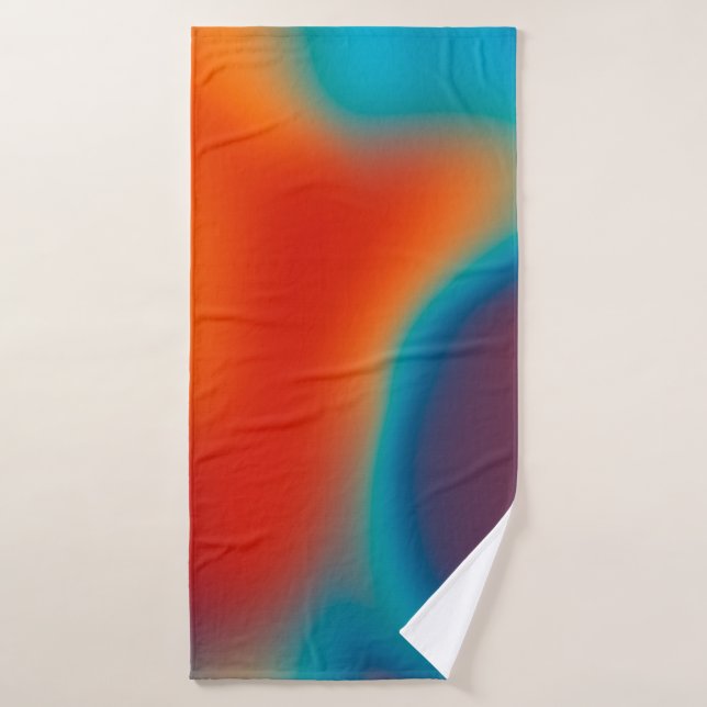 Abstrakter Hintergrund mit farbenfroher blauem Lic Badehandtuch (Badehandtuch)