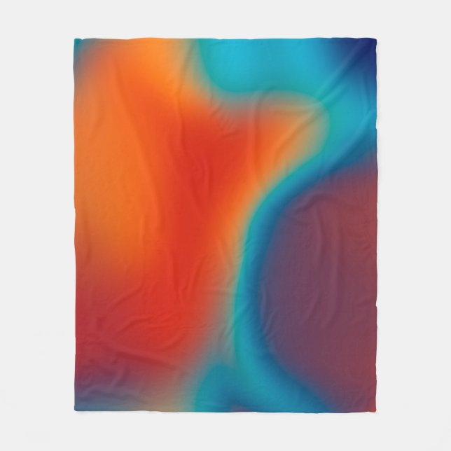 Abstrakter Hintergrund mit farbenfroher blauem Lic Fleecedecke (Vorderseite)