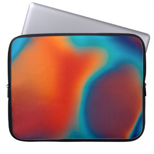 Abstrakter Hintergrund mit farbenfroher blauem Lic Laptopschutzhülle