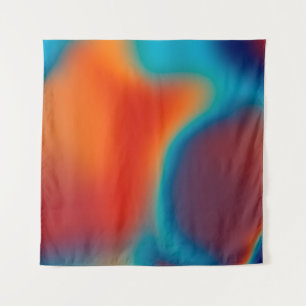 Abstrakter Hintergrund mit farbenfroher blauem Lic Wandteppich