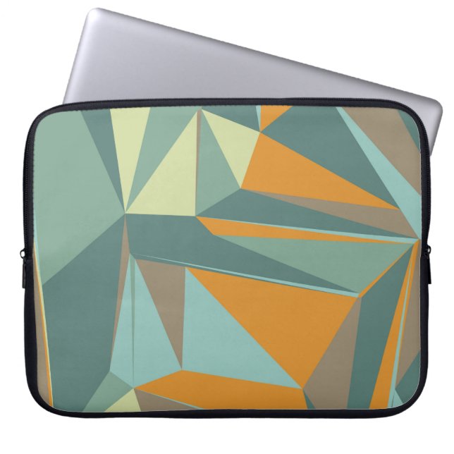 Abstrakter Hintergrund mit farbenfroher Trianglesa Laptopschutzhülle (Vorderseite)