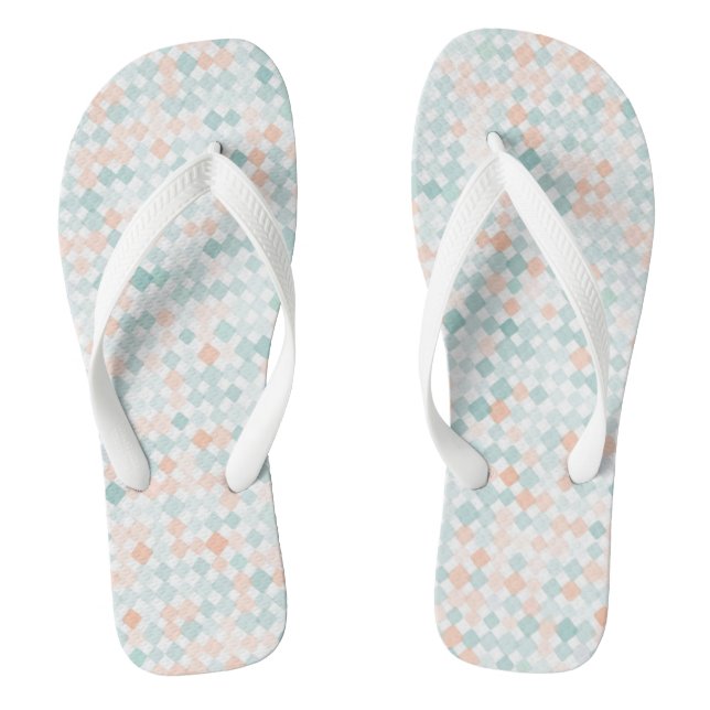 Abstrakter Hintergrund mit gemischten Kleinpunkten Flip Flops (Fußbett)