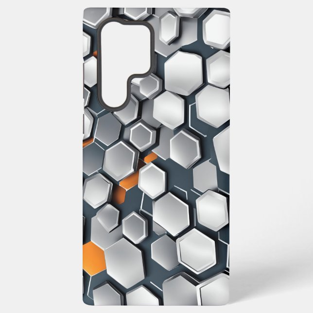 abstrakter Hintergrund mit Hexagonen Samsung Galaxy Hülle (Rückseite)