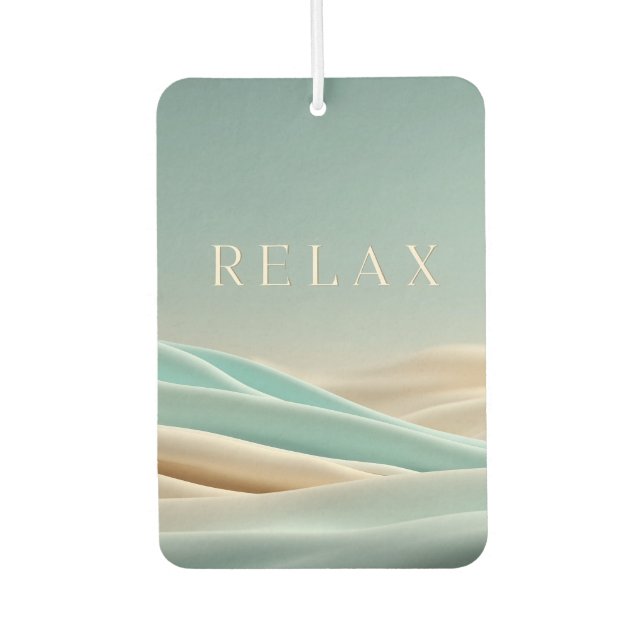 Abstrakter Hintergrund mit "Relax" Text Autolufterfrischer (Vorderseite)