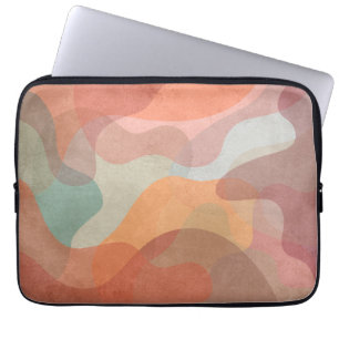 Abstrakter Hintergrund mit überlappenden Pastell-B Laptopschutzhülle