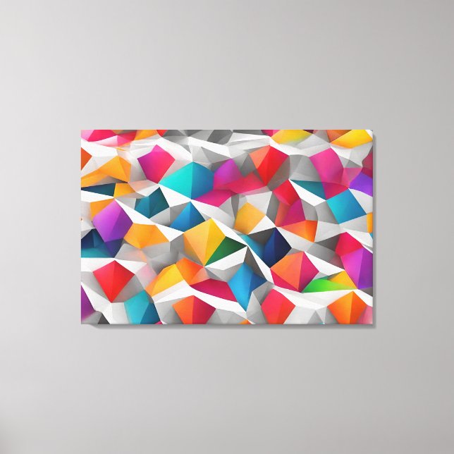 Abstrakter Hintergrund Polygon farbig Leinwanddruck (Vorderseite)