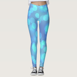 Abstrakter Hintergrund von Blue Bokeh Leggings