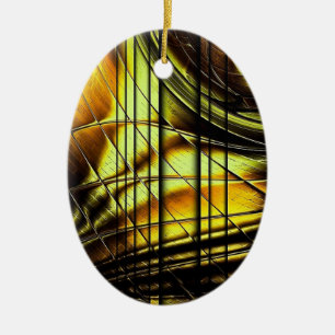 Abstrakter Honeygold-Ornament Keramikornament
