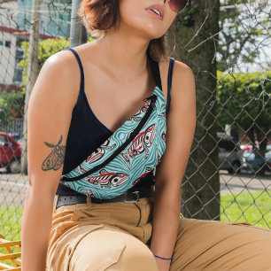 Abstrakter horizontaler Hintergrund mit bunten Wel Bauchtasche