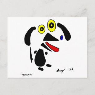 Abstrakter Hund Postkarte