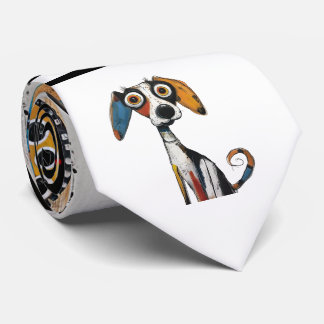 Abstrakter Hundedesign Necktie Krawatte