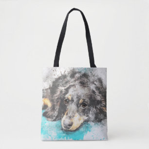 Abstrakter Hundedruck Tasche
