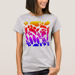 Abstrakter Hundepapierdruck T-Shirt