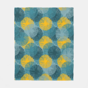 Abstrakter Ikat- und Boho-Stil handgefertigtes Sto Fleecedecke