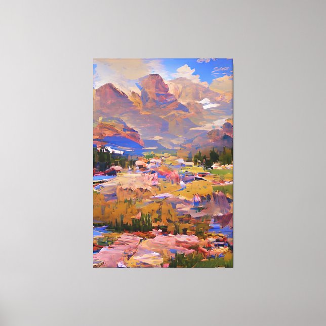 Abstrakter Impressionismus Malerei Colorado Leinwanddruck (Vorderseite)