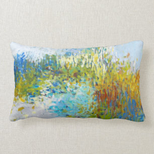 Abstrakter Impressionist, der langes Kissen malt
