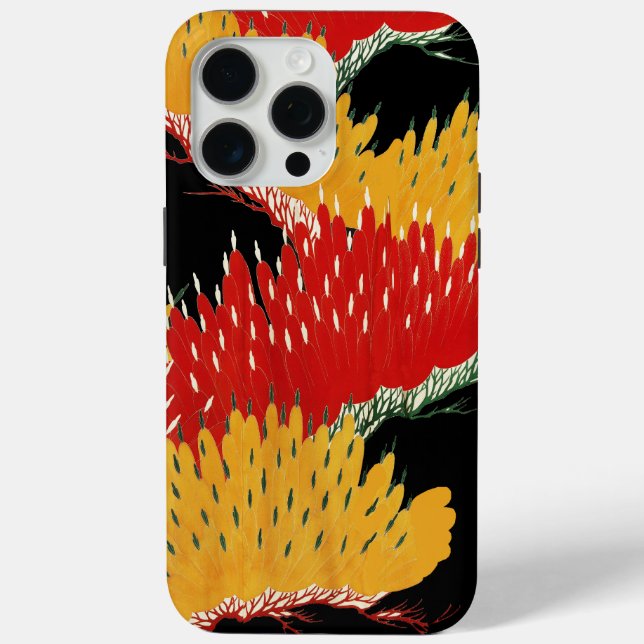 ABSTRAKTER JAPANESISCHER BLACK YELLOW Case-Mate iPhone HÜLLE (Rückseite)