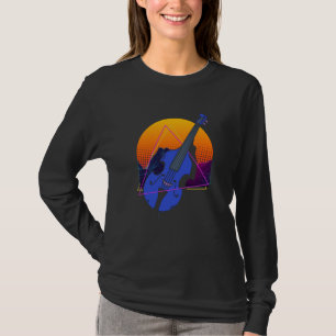 Abstrakter Jazzmusiker mit Kontrabass Kontrabasssp T-Shirt