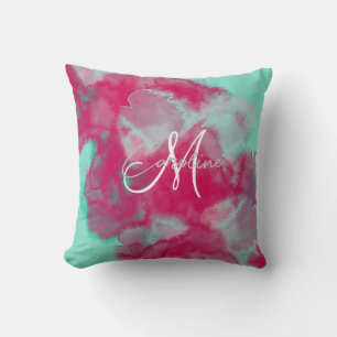 Abstrakter Jewel Ton Monogram Name Thread P Kissen
