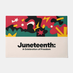 Abstrakter Junetag - Eine Feier der Freiheit Desi Fußmatte