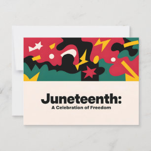 Abstrakter Junetag - Eine Feier der Freiheit Desi Postkarte