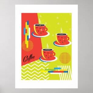 Abstrakter Kaffeetasse-Trend Contemporary Art Poster