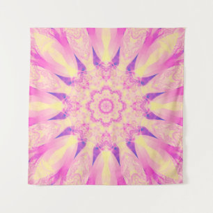 Abstrakter Kaleidoskop pastellfarbener Hintergrund Wandteppich