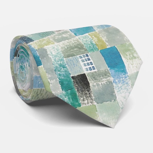 Abstrakter Klee-Stil - Wasserfarben-Block  Krawatte (Gerollt)