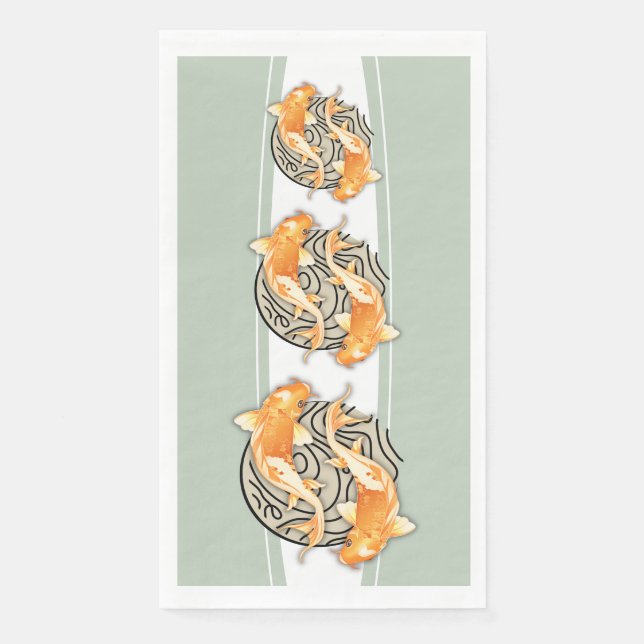 Abstrakter Koi Fisch Serviette (Vorderseite)