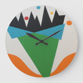 Abstrakter Konfetti-Kegel-Rund-Clock Große Wanduhr