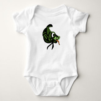 Abstrakter Kopf des grünen Drachens Baby Strampler