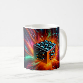 Abstrakter Kosmischer Energiewürfel Kaffeetasse