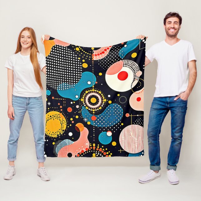 Abstrakter kosmischer Tanz Fleecedecke (Beispiel)