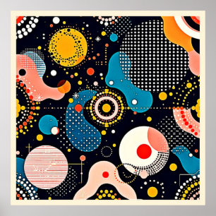 Abstrakter kosmischer Tanz Poster