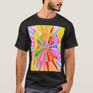 Abstrakter, kreativer zeichn, farbenfroher Hinterg T-Shirt