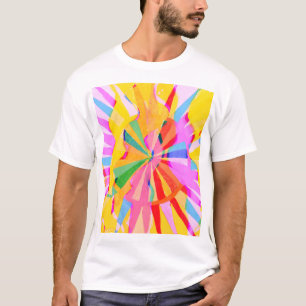 Abstrakter, kreativer zeichn, farbenfroher Hinterg T-Shirt