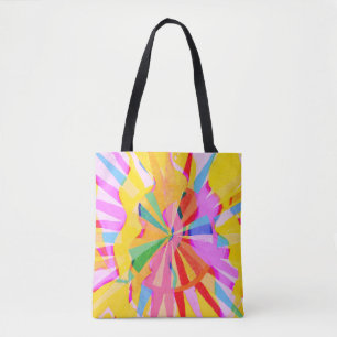 Abstrakter, kreativer zeichn, farbenfroher Hinterg Tasche