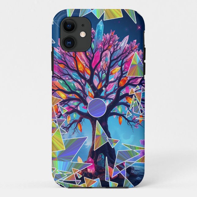 Abstrakter Kristallbaum Case-Mate iPhone Hülle (Rückseite)