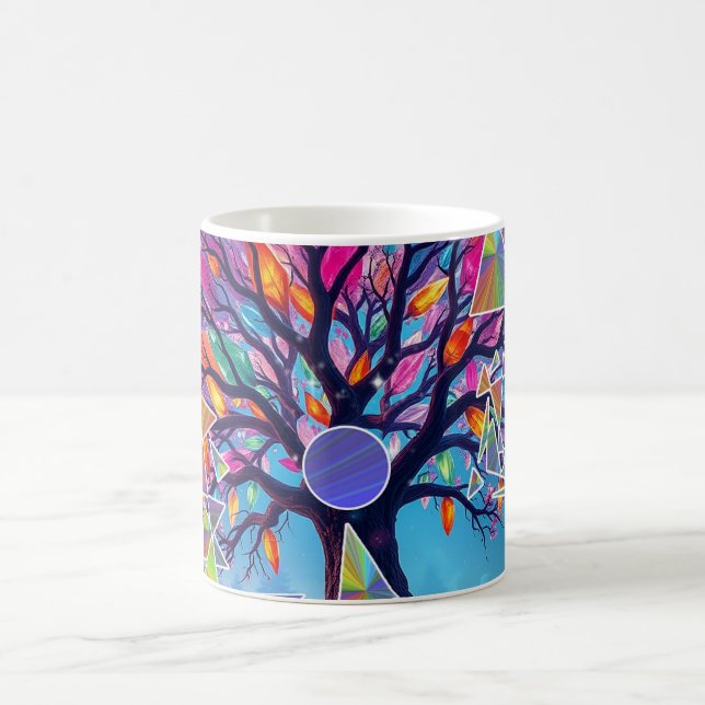 Abstrakter Kristallbaum Kaffeetasse (Mittel)