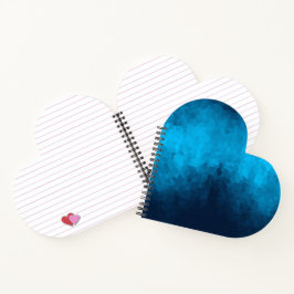 Abstrakter kristallisierter blauer Hintergrund Notizbuch