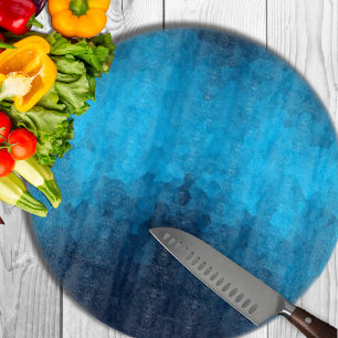 Abstrakter kristallisierter blauer Hintergrund Schneidebrett