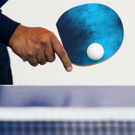 Abstrakter kristallisierter blauer Hintergrund Tischtennis Schläger