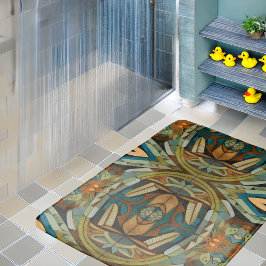 Abstrakter kubistischer Inspirierte Art Déco 4 Badematte