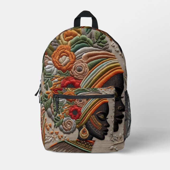Abstrakter kubistischer Kunstbackpack - kühne Mode Bedruckter Rucksack (Vorderseite)