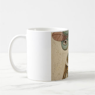 Abstrakter kubistischer surrealer Keramik-Kaffeebe Kaffeetasse