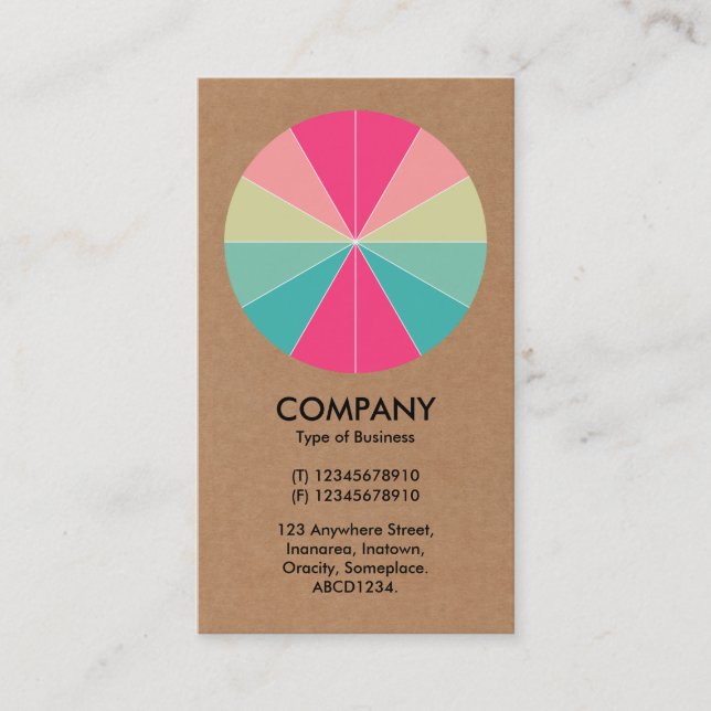 Abstrakter Kuchen 01 - Karton Visitenkarte (Vorderseite)