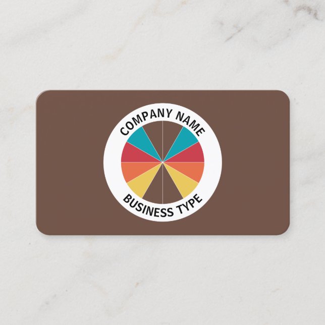 Abstrakter Kuchen 05 - Braun #6A493C Visitenkarte (Vorderseite)