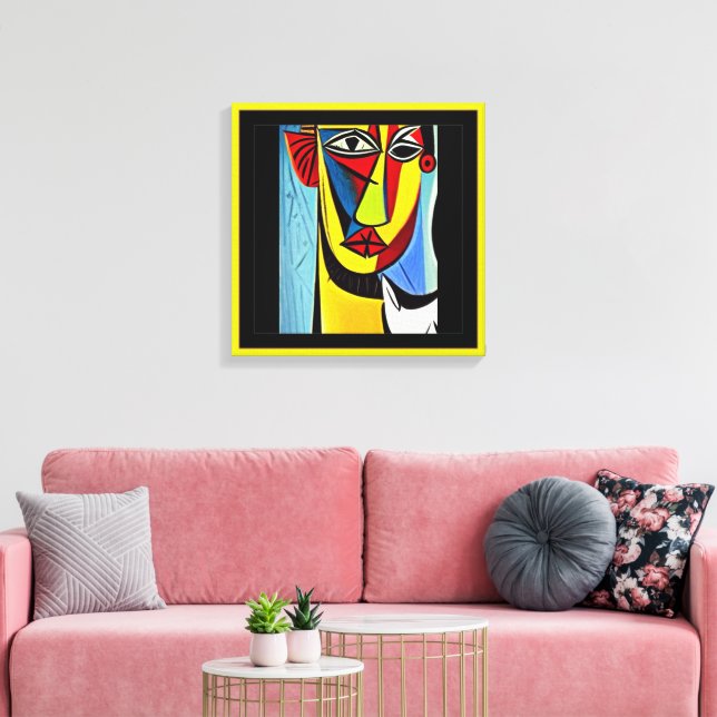 Abstrakter Kunst Kunstdruck auf Spannleinwand Leinwanddruck (Insitu (Wohnzimmer))